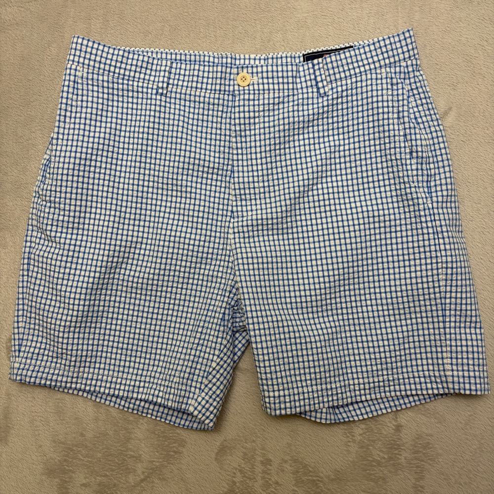Vineyard Vines by Shep & Ian Check Seersucker Short 36 measure 35" 2017
